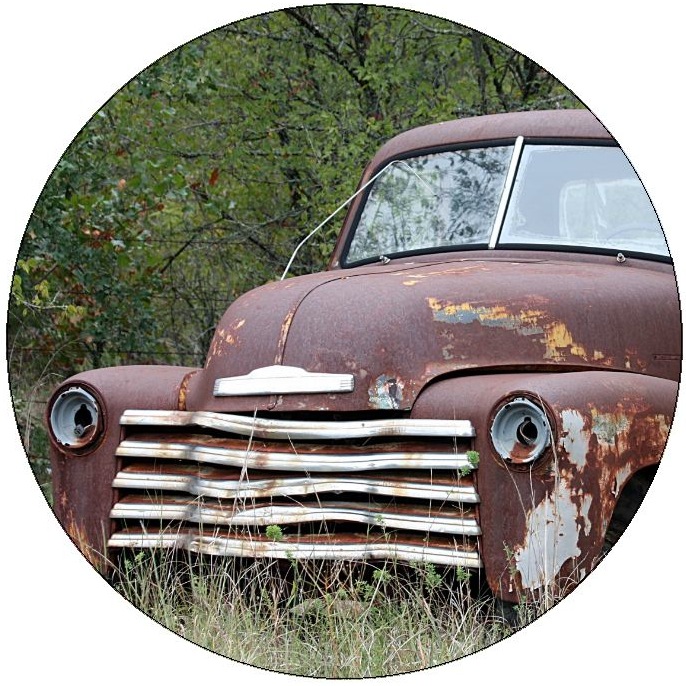 Abandoned Car Building Pinback Buttons and Stickers