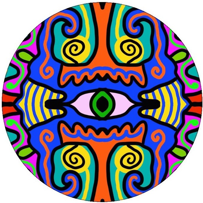 Abstract Art Pinback Buttons and Stickers
