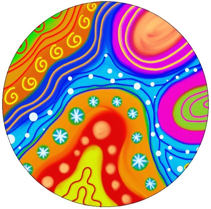 Abstract Art Pinback Buttons and Stickers