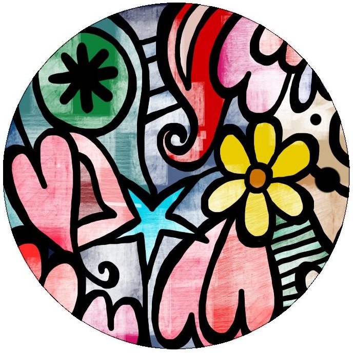 Abstract Art Pinback Buttons and Stickers