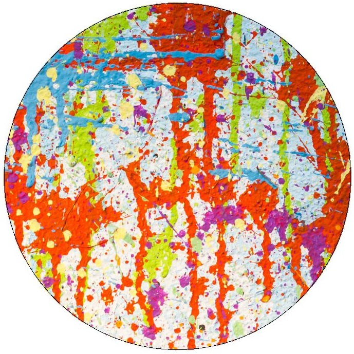 Paint Splatter Pinback Buttons and Stickers