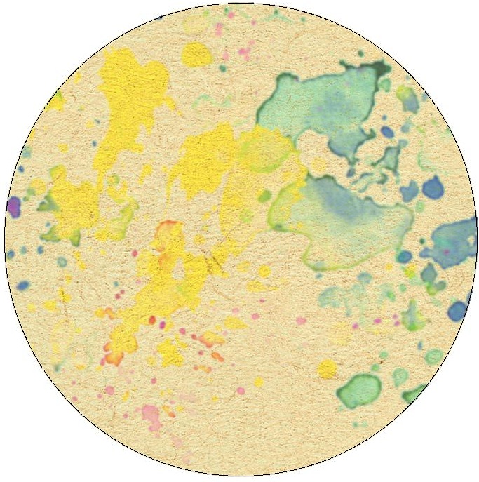 Abstract Watercolor Pinback Buttons and Stickers