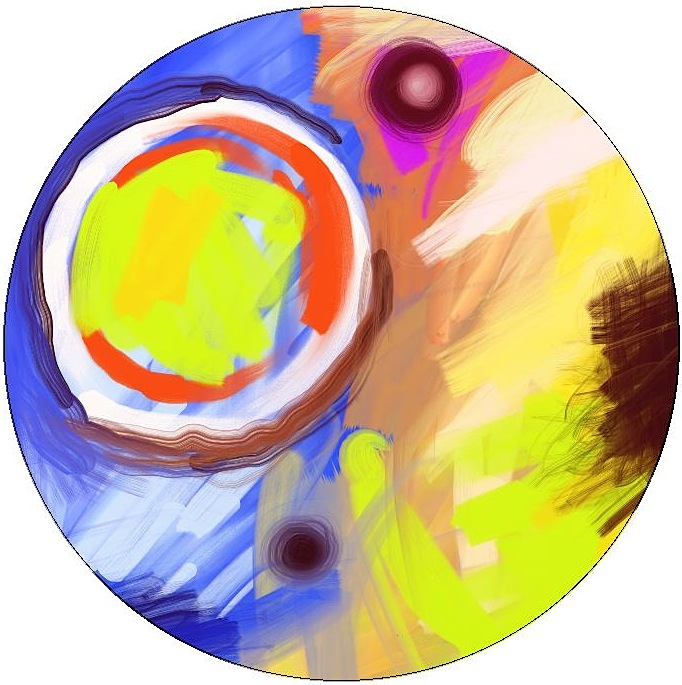 Abstract Sun Pinback Buttons and Stickers