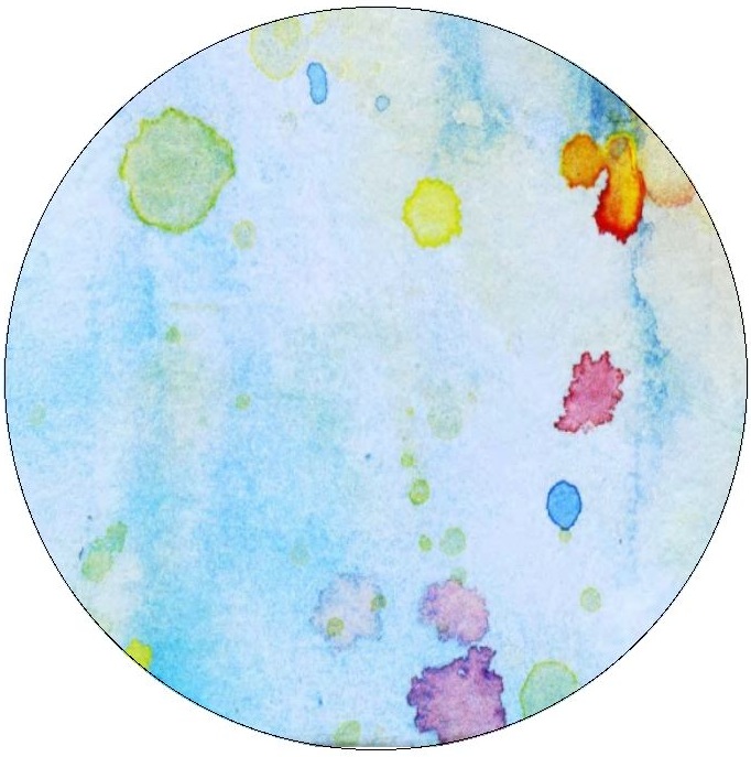 Abstract Watercolor Pinback Buttons and Stickers