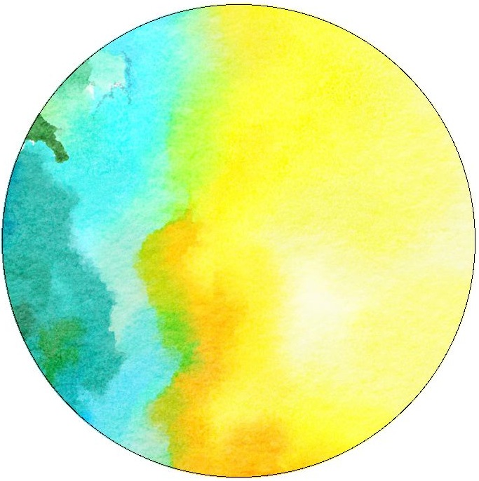 Abstract Watercolor Pinback Buttons and Stickers