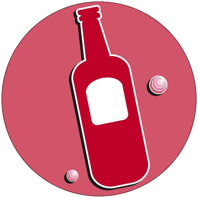 Wine Bottle Pinback Buttons and Stickers