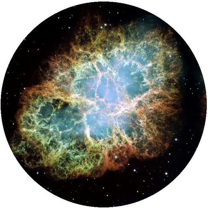 Crab Nebula Photo Pinback Buttons and Stickers