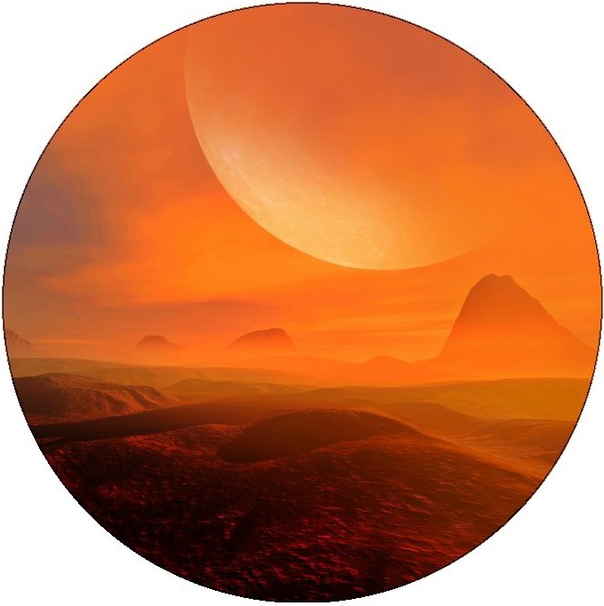 Abstract Planet Pinback Buttons and Stickers