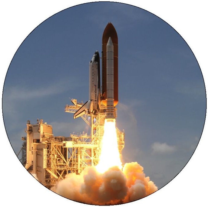 Space Shuttle Pinback Buttons and Stickers