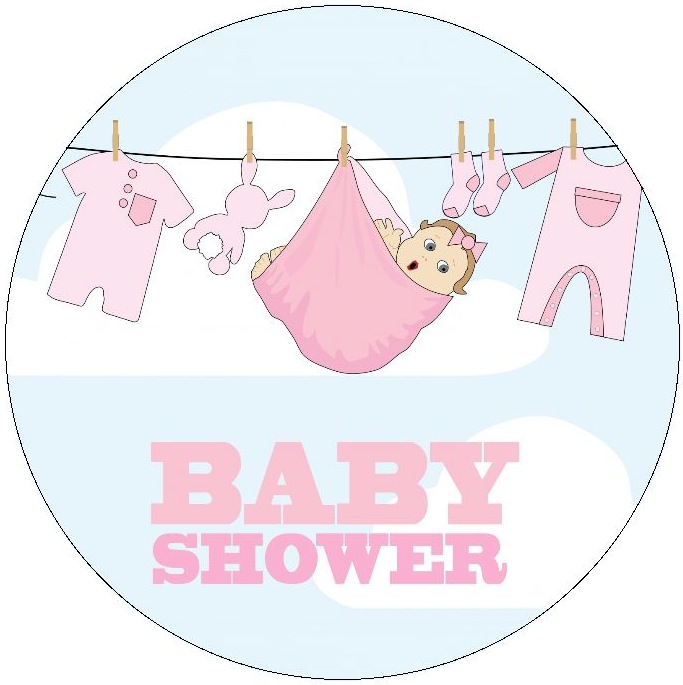 Baby Shower Pinback Buttons and Stickers