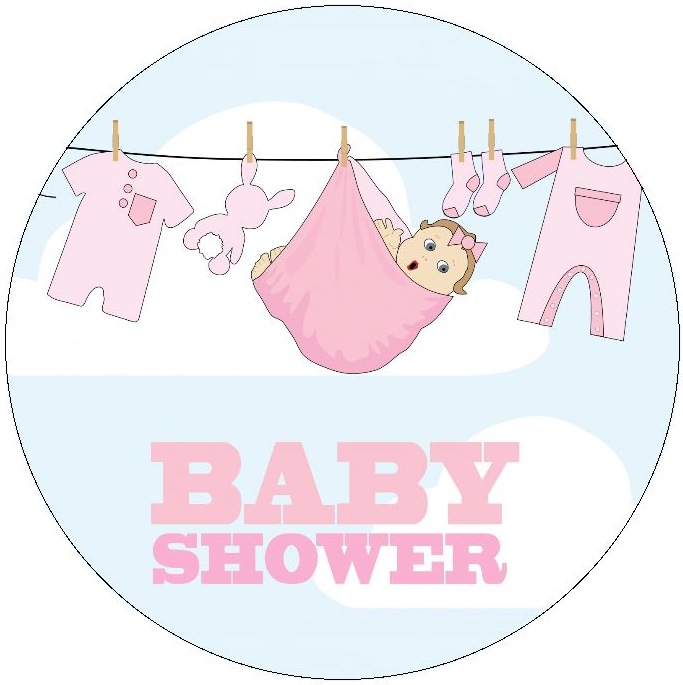 Baby Shower Pinback Buttons and Stickers