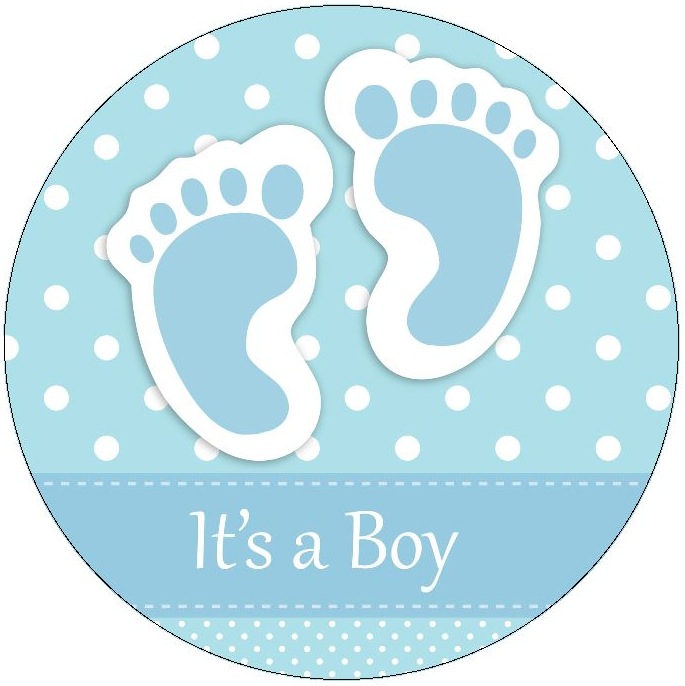 It's A Boy Pinback Buttons and Stickers