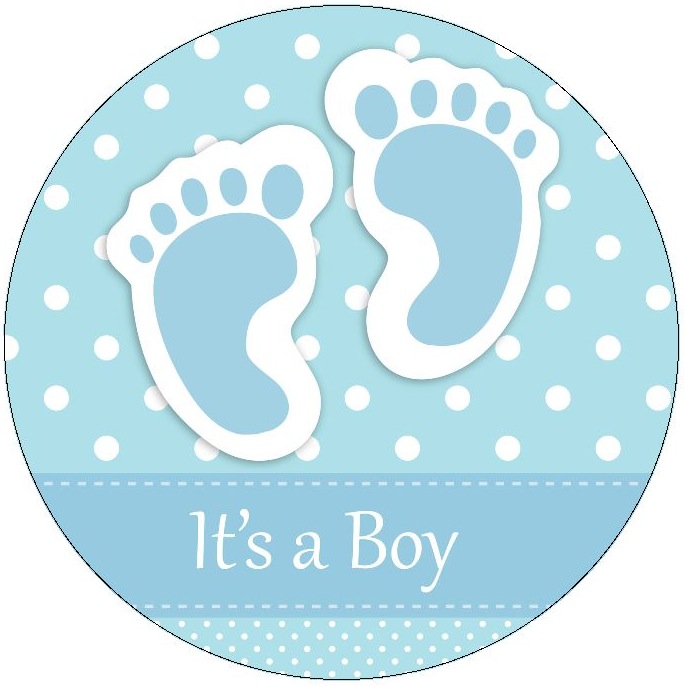 It's A Boy Pinback Buttons and Stickers