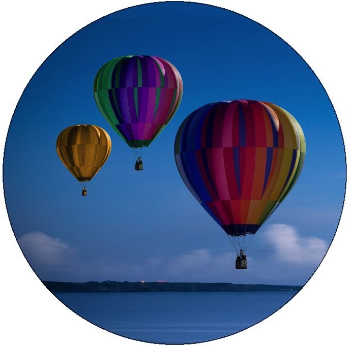 Hot-Air Balloon Pinback Buttons and Stickers