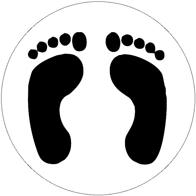 Feet Pinback Button and Sticker