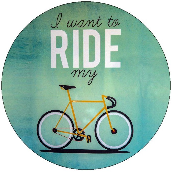 Bicycle Pinback Buttons and Stickers