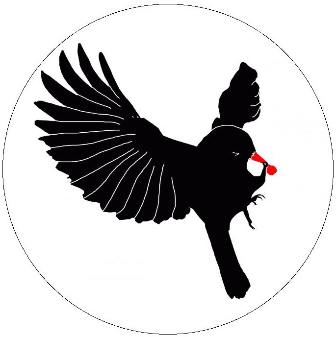 Bird Silhouette Pinback Buttons and Stickers