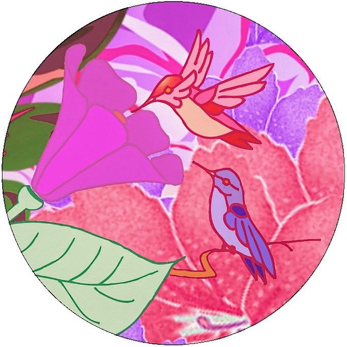 Humming Bird Pinback Buttons and Stickers