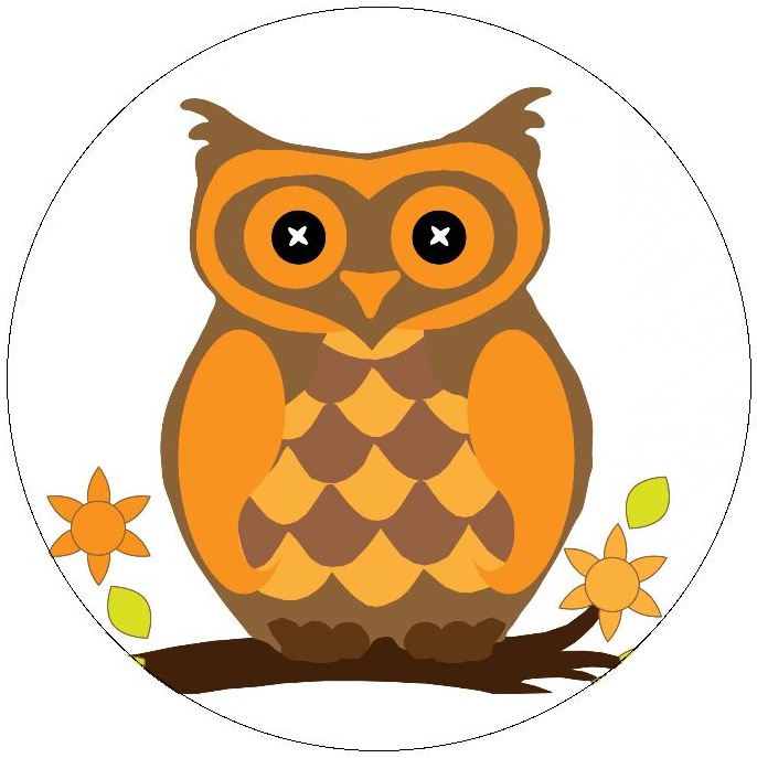 Owl Pinback Buttons and Stickers