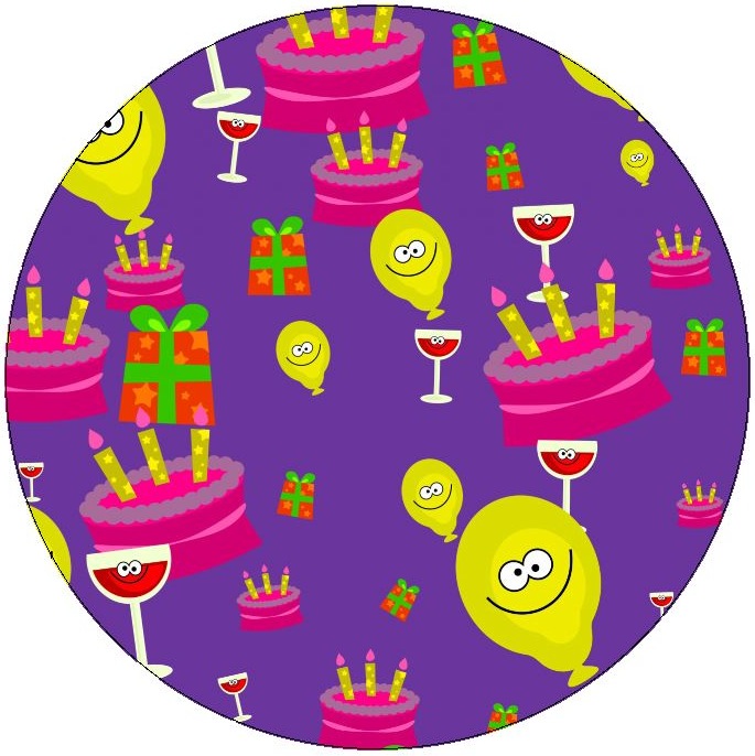 Birthday Cake Pinback Buttons and Stickers