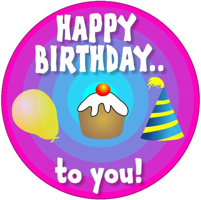 Birthday Pinback Buttons and Stickers