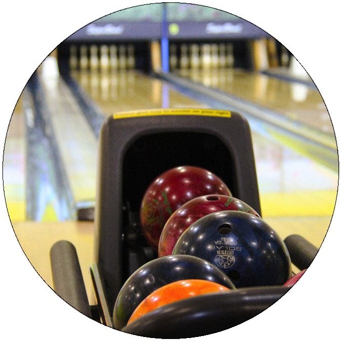 Bowling Pinback Button and Stickers