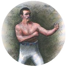 John L. Sullivan Pinback Buttons and Stickers