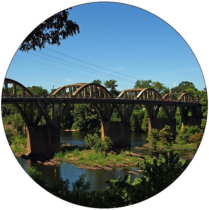 Bibb Graves Bridge Pinback Buttons and Stickers