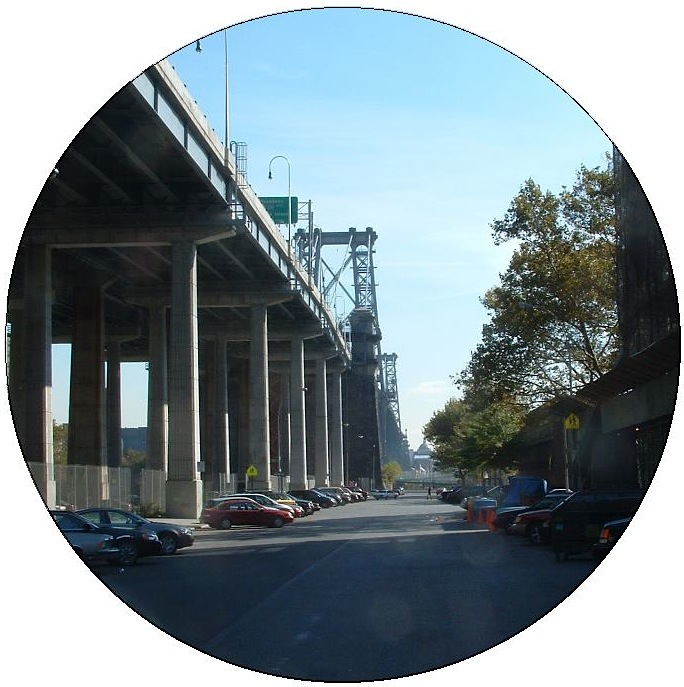 Manhattan Bridge Pinback Buttons and Stickers