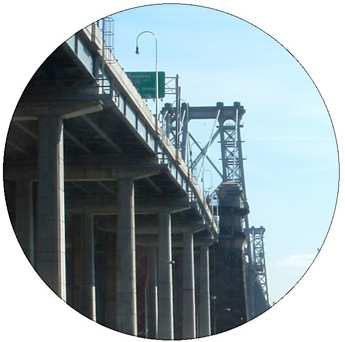 Manhattan Bridge Pinback Buttons and Stickers