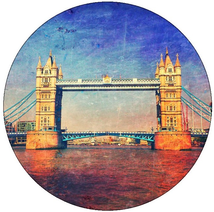 Tower Bridge Pinback Buttons and Stickers