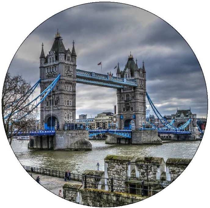 Tower Bridge Pinback Buttons and Stickers