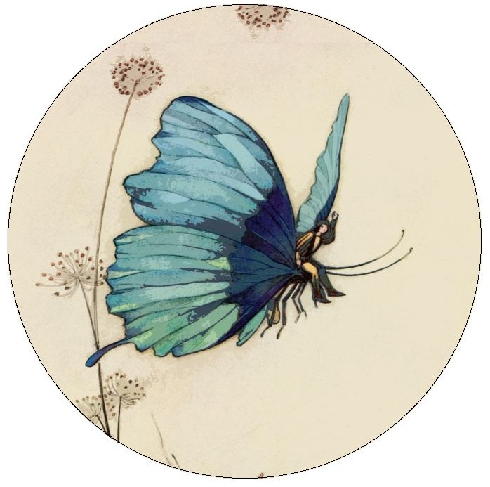 Butterfly Pinback Buttons and Stickers