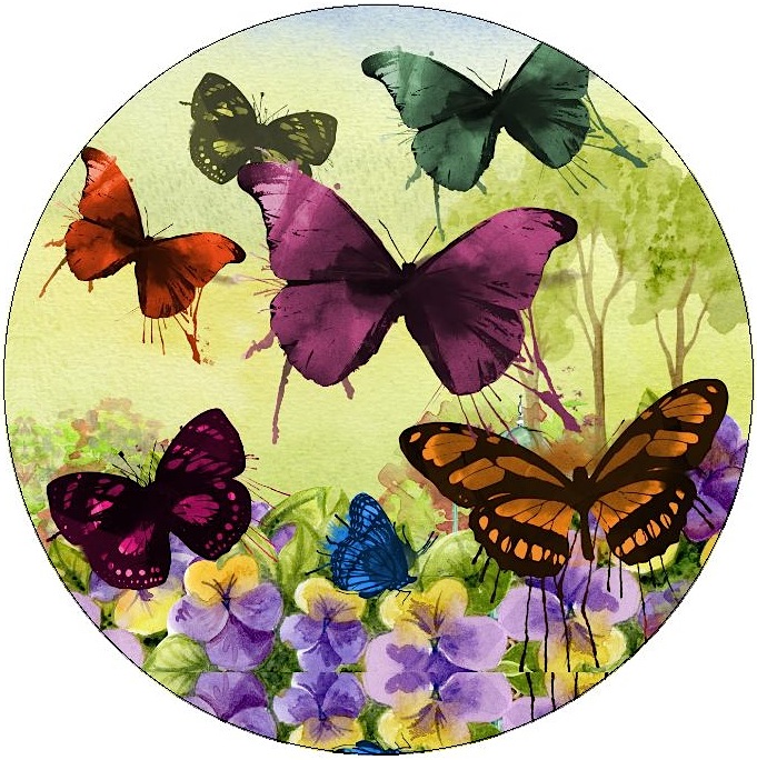 Butterfly Pinback Buttons and Stickers