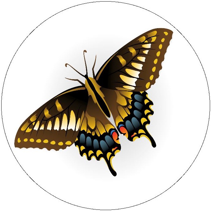 Butterfly Pinback Buttons and Stickers