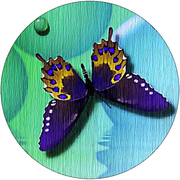 Butterfly Pinback Buttons and Stickers