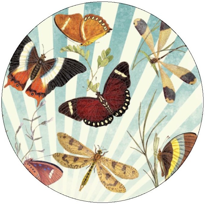 Butterfly Pinback Buttons and Stickers