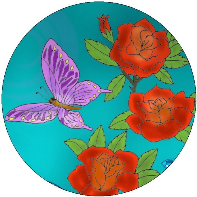 Butterfly Pinback Buttons and Stickers