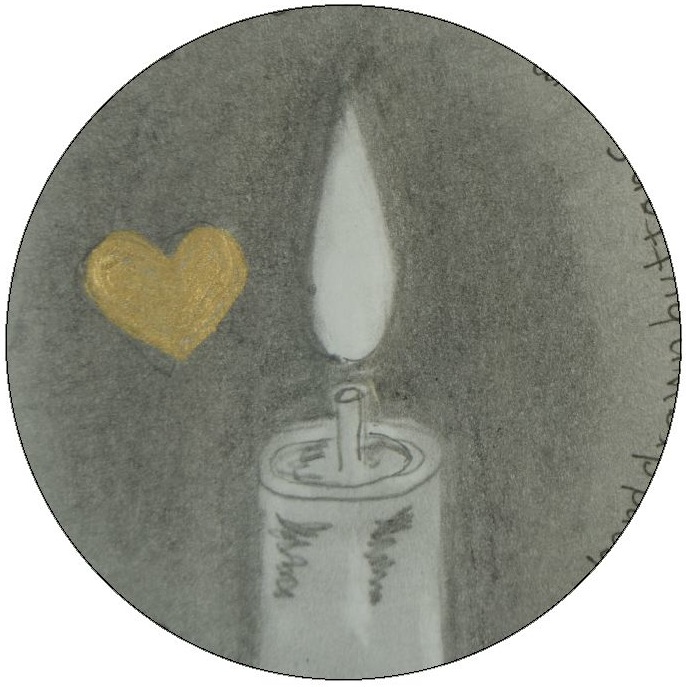 Hand drawn Candle Pinback Buttons and Stickers