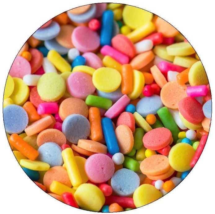 Candy Pinback Buttons and Stickers