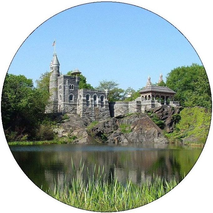 Belvedere Castle Pinback Button and Stickers