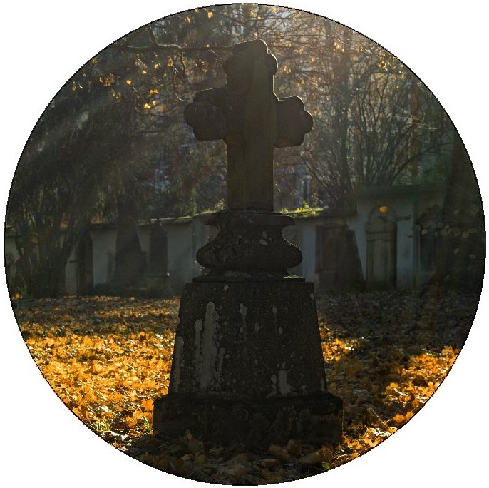 Cemetery Pinback Buttons and Stickers