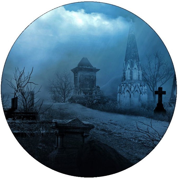 Cemetery Pinback Buttons and Stickers