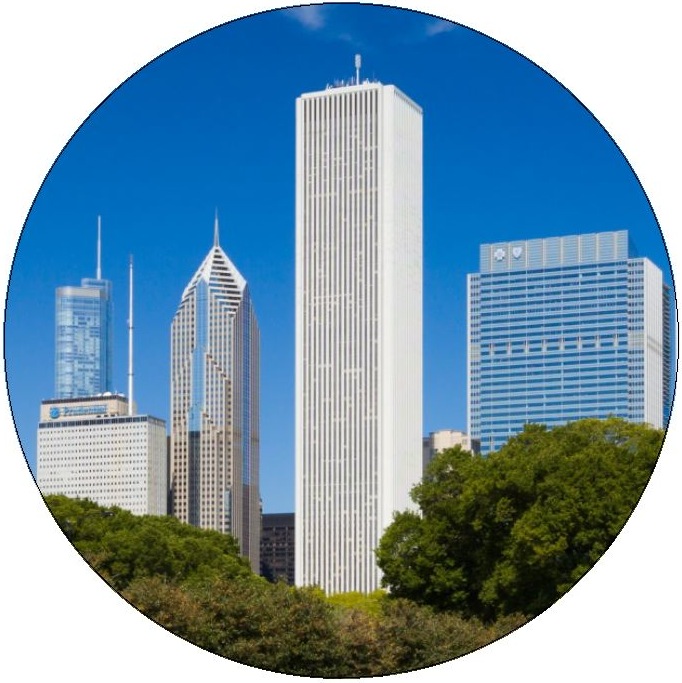 Chicago Skyscrapers Pinback Buttons and Stickers