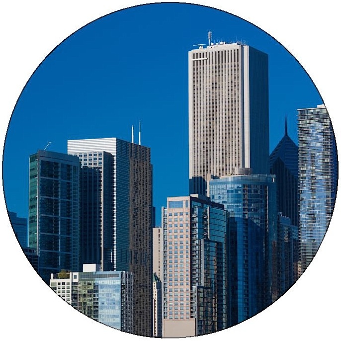Chicago Skyscrapers Pinback Buttons and Stickers
