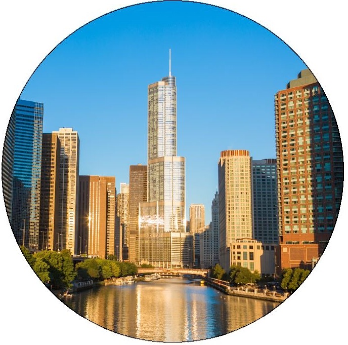 Chicago Skyscrapers Pinback Buttons and Stickers