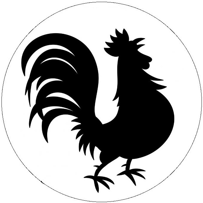 Rooster Pinback Buttons and Stickers