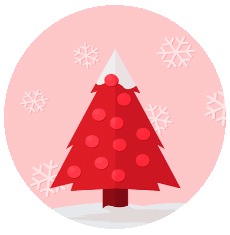 Christmas Tree Pinback Buttons and Stickers