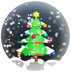 Christmas Tree Pinback Buttons and Stickers