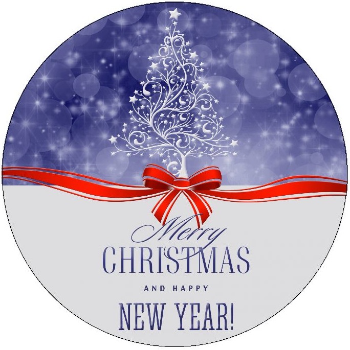 Christmas Tree Pinback Buttons and Stickers